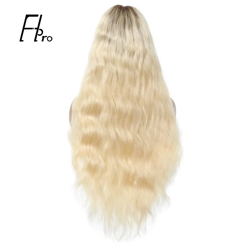 360 Lace Wig T4-613 Ombre Blonde Body Wave Pre Plucked Natural Hairline 180% Density